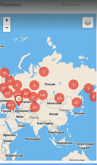Приложение партнёра: карта точек